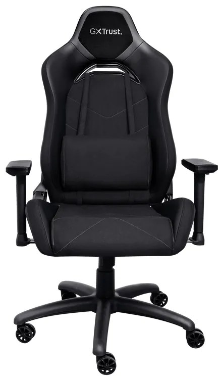 Trust TR-24908 Gxt 714 Υφασμάτινη Καρέκλα Gaming με Ρυθμιζόμενα Μπράτσα Μαύρη