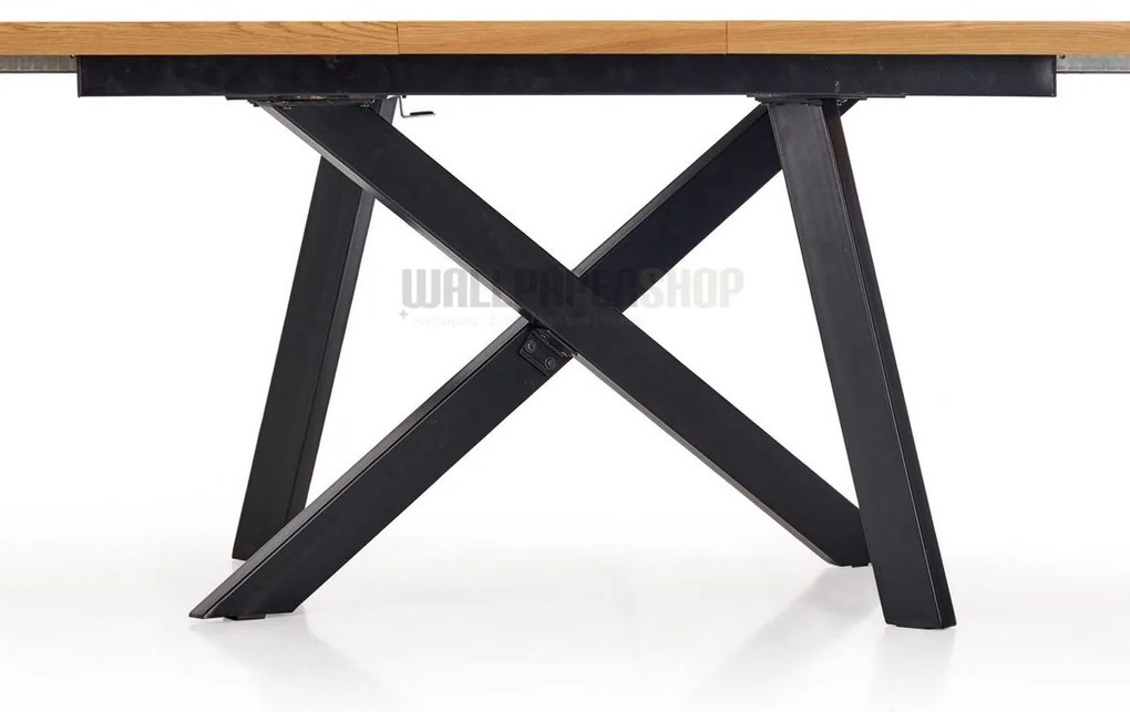 Cap Ανοιγόμενη Τραπεζαρία Μελί / Μαύρο 160-200x90x76