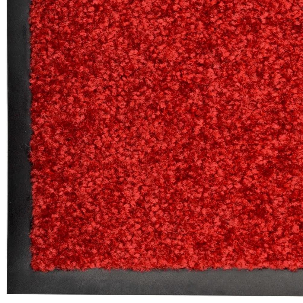 vidaXL Πατάκι Εισόδου Πλενόμενο Κόκκινο 90 x 150 εκ.
