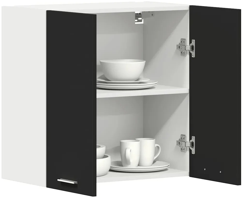 vidaXL Κρεμαστό Ντουλάπι "Lyon" Μαύρο 60x31x60 εκ. από Τεχνητό Ξύλο