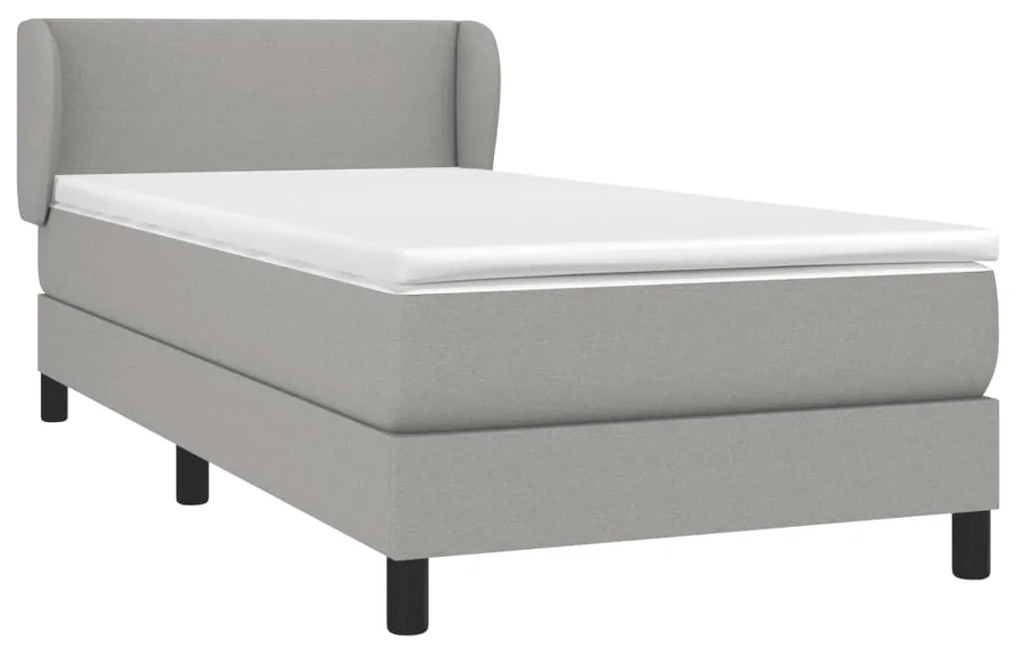 ΚΡΕΒΑΤΙ BOXSPRING ΜΕ ΣΤΡΩΜΑ ΑΝΟΙΧΤΟ ΓΚΡΙ 80X200 ΕΚ. ΥΦΑΣΜΑΤΙΝΟ 3126037