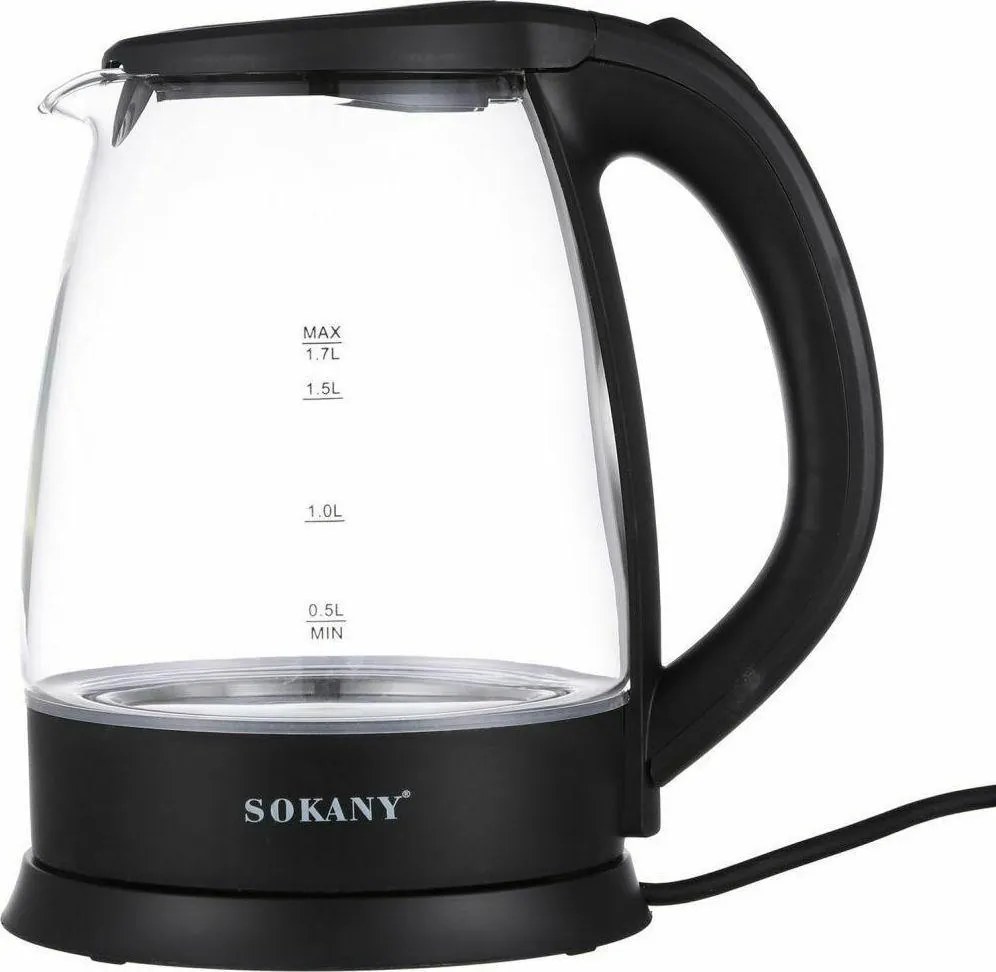 Sokany GK-322 Βραστήρας 1.7lt 2200W Μαύρος