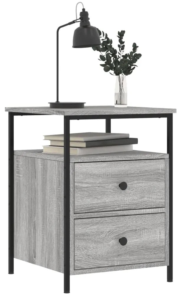 vidaXL Κομοδίνο Γκρι Sonoma 44 x 45 x 60 εκ. από Επεξεργασμένο Ξύλο