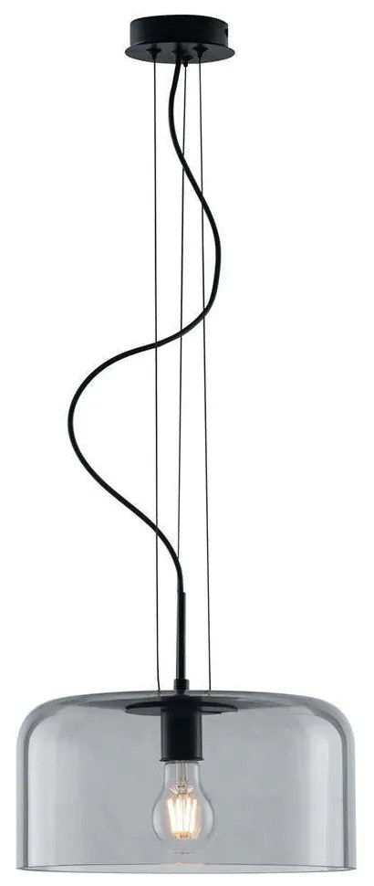 Φωτιστικό Οροφής Gibus I-GIBUS-S35 GR 1xE27 Φ35cm 150cm Fume Luce Ambiente Design Glass