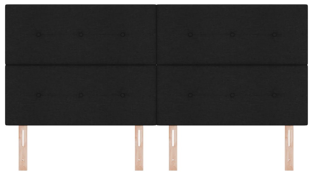 vidaXL LED Κεφαλάρι Μαύρο 100 εκ Ύφασμα