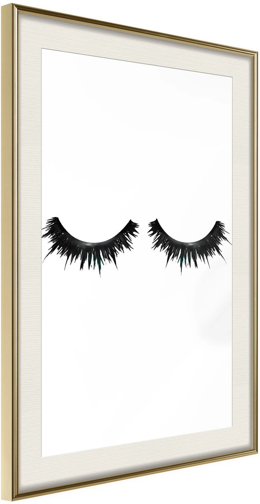 Αφίσα - False Eyelashes - 40x60 - Χρυσό - Με πασπαρτού