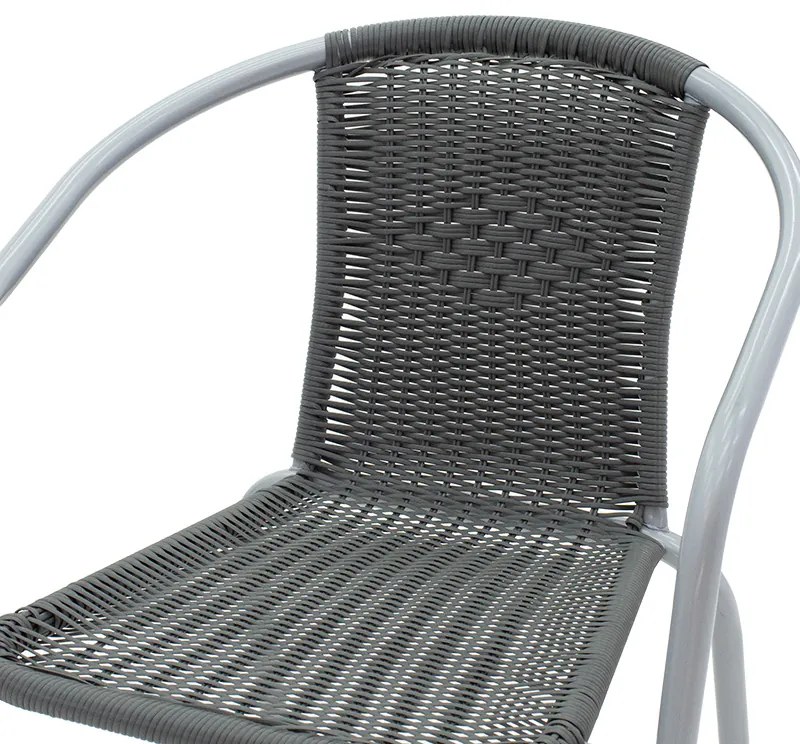 Πολυθρόνα Obbi pakoworld μέταλλο-pe γκρι 53x59x72εκ