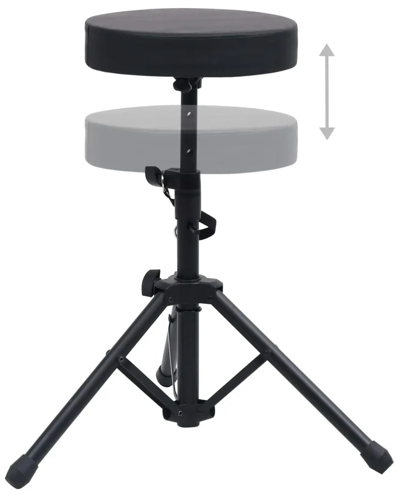 vidaXL Κάθισμα Ντραμς Ρυθμιζόμενο Στρογγυλό Μαύρο