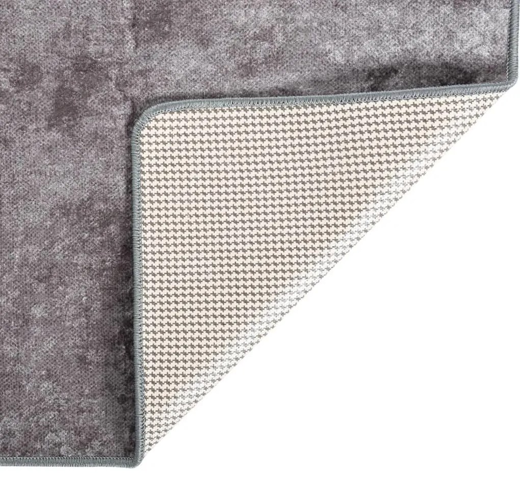 vidaXL Χαλί Πλενόμενο Αντιολισθητικό Γκρι 120x170 εκ.