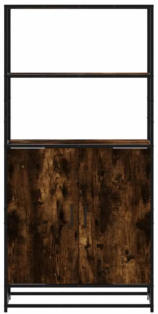 Highboard Καπνιστή δρυς 68x35x139 cm Κατασκευασμένο ξύλο - Καφέ