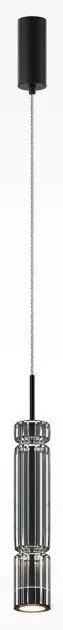 Κρεμαστό Φωτιστικό Οροφής LED 8W Γυαλί 49cm Ordo Maytoni-MOD272PL-L12B3K1-Μαύρο MOD272PL-L12B3K1