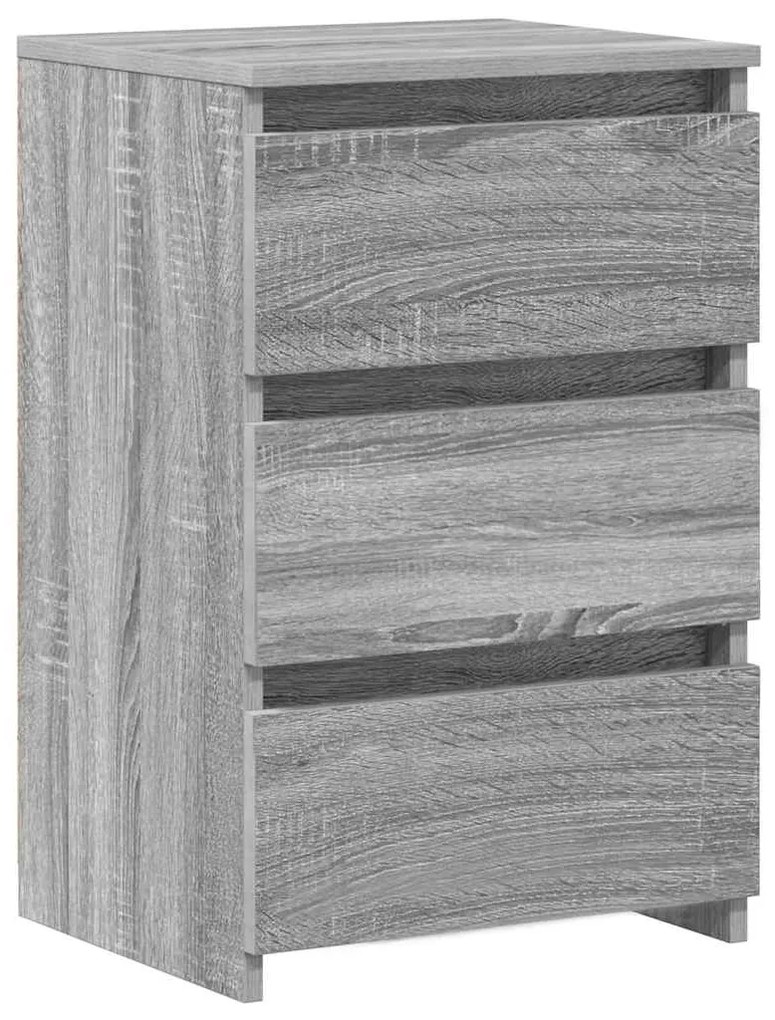 vidaXL Κομοδίνα 2 τεμ. Γκρι Sonoma 40x35x62,5 εκ. Επεξεργασμένο Ξύλο