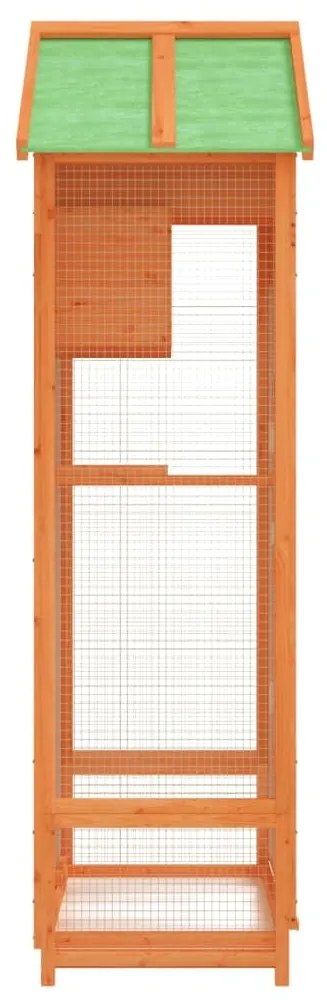 Σπιτάκι Πουλιών Καφέ 91,5 x 53 x 170 εκ. από Μασίφ Ξύλο Πεύκου - Καφέ