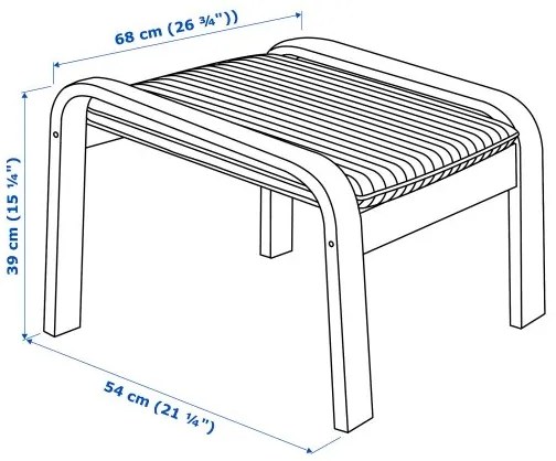 POÄNG πολυθρόνα και υποπόδιο 694.842.36