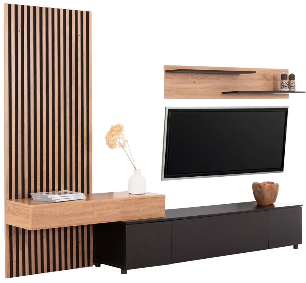 Intrahome ΣΥΝΘΕΣΗ ΤΗΛΕΟΡΑΣΗΣ SCASABLANCAINCASABLANCALTCASABLANCAIE-CHRISCASABLANCALTCASABLANCAIINE .02 ΜΕΛΑΜΙΝΗ ΣΕ ΣΟΝΑΜΑ-ΜΑΥΡΟ 249.5x42.2x199.5Υεκ intraho-1646776