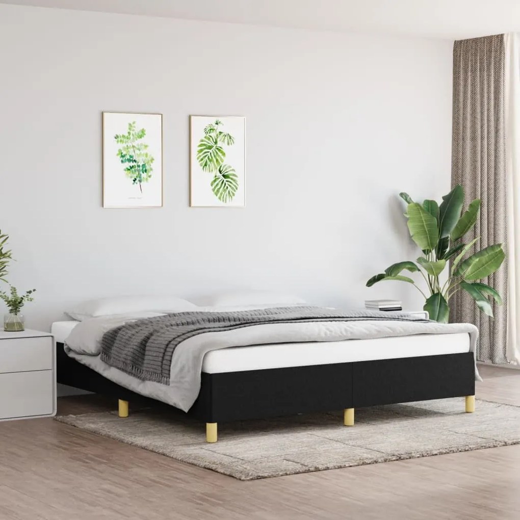 ΠΛΑΙΣΙΟ ΚΡΕΒΑΤΙΟΥ BOXSPRING ΜΑΥΡΟ 160X200 ΕΚ. ΥΦΑΣΜΑΤΙΝΟ 3120971