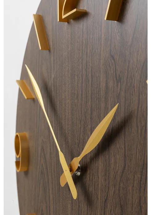 Ρολόι Τοίχου Bruno Καφέ 50x50 εκ. 50x44596x50εκ - Χρυσό