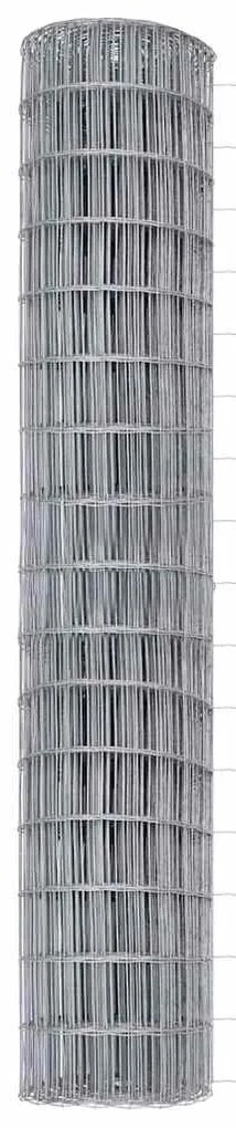 vidaXL Ευρωπαϊκός Φράχτης με 7 Στυλ 1,6 x 10μ Γαλβανισμένος Χάλυβας