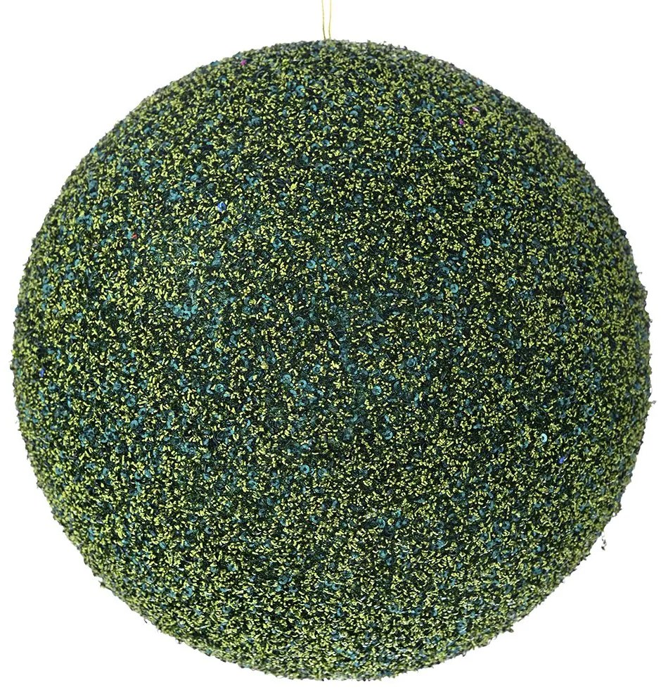 Χριστουγεννιάτικη Μπάλα Polyfoam Glitter Σμαραγδί 25εκ. iliadis 83559