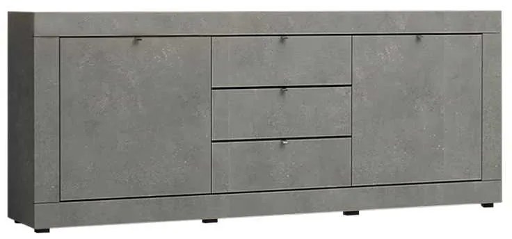 Μπουφές μελαμίνης Ocean Megapap χρώμα ανθρακί 210x45x86εκ.