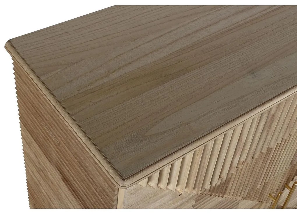 Σκευοθήκη DKD Home Decor Χρυσό Ανοιχτό καφέ Ξυλο παουλόβνια Ξύλο MDF 100 x 44 x 118 cm