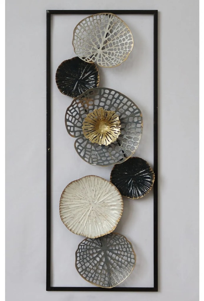 ΜΕΤΑΛΛΙΚΟ ΔΙΑΚΟΣΜΗΤΙΚΟ ΤΟΙΧΟΥ HM7169 ΜΑΥΡΟ ΛΕΥΚΟ ΑΣΗΜΙ 28x4x75Y εκ.