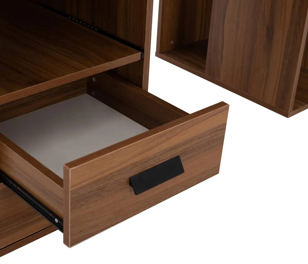 ΓΡΑΦΕΙΟ ΜΕΛΑΜΙΝΗΣ STATUS WALNUT 120Χ55Χ76 εκ.