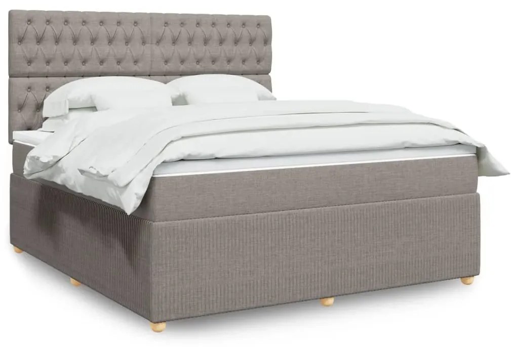 ΚΡΕΒΑΤΙ BOXSPRING ΜΕ ΣΤΡΩΜΑ TAUPE 180X200 ΕΚ. ΥΦΑΣΜΑΤΙΝΟ 3294446