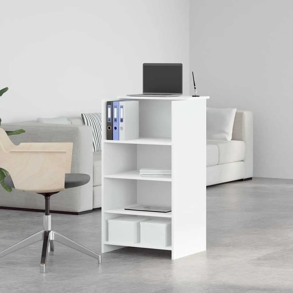 vidaXL Γραφείο υποδοχής Λευκό 55x50x103,5 cm Κατασκευασμένο ξύλο