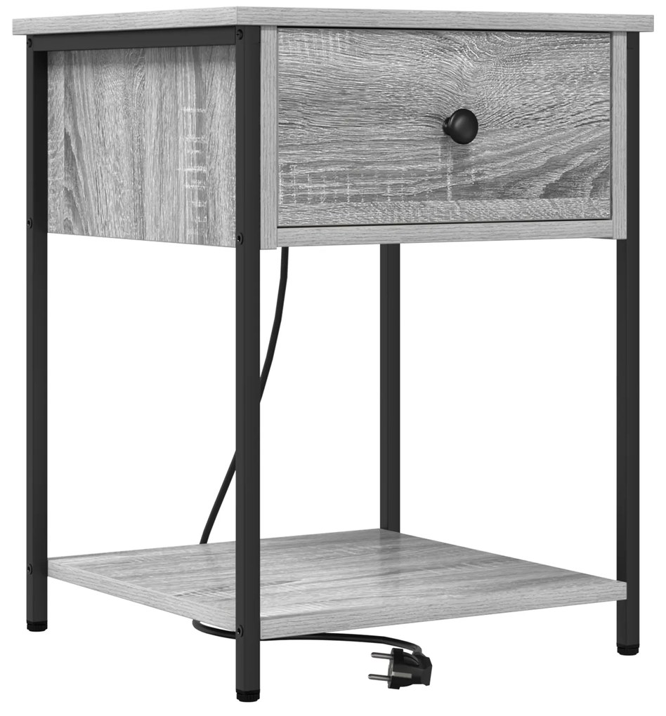 vidaXL Κομοδίνο Γκρι sonoma 42 x 41 x 56 εκ. Επεξεργασμένο ξύλο