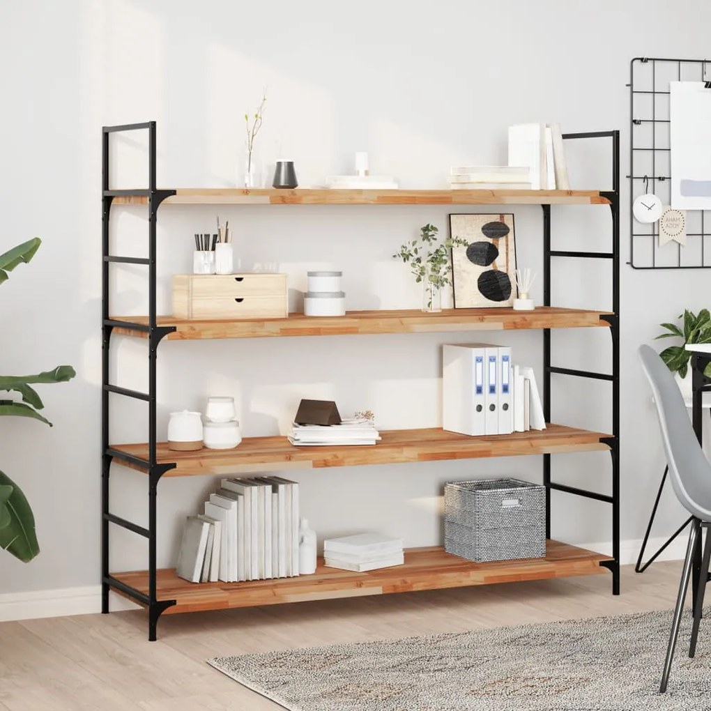 vidaXL Ράφια Κρεμαστά 2 Τεμ. 120x40x4εκ. Φινίρισμα Λαδιού Μασίφ Ακακία