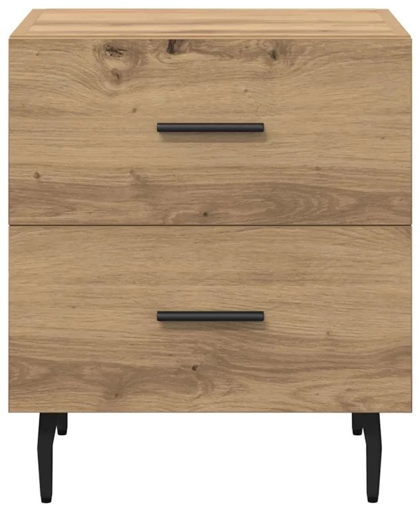 vidaXL Κομοδίνο artisan δρυς 40 x 35 x 47.5 εκ Επεξεργασμένο ξύλο