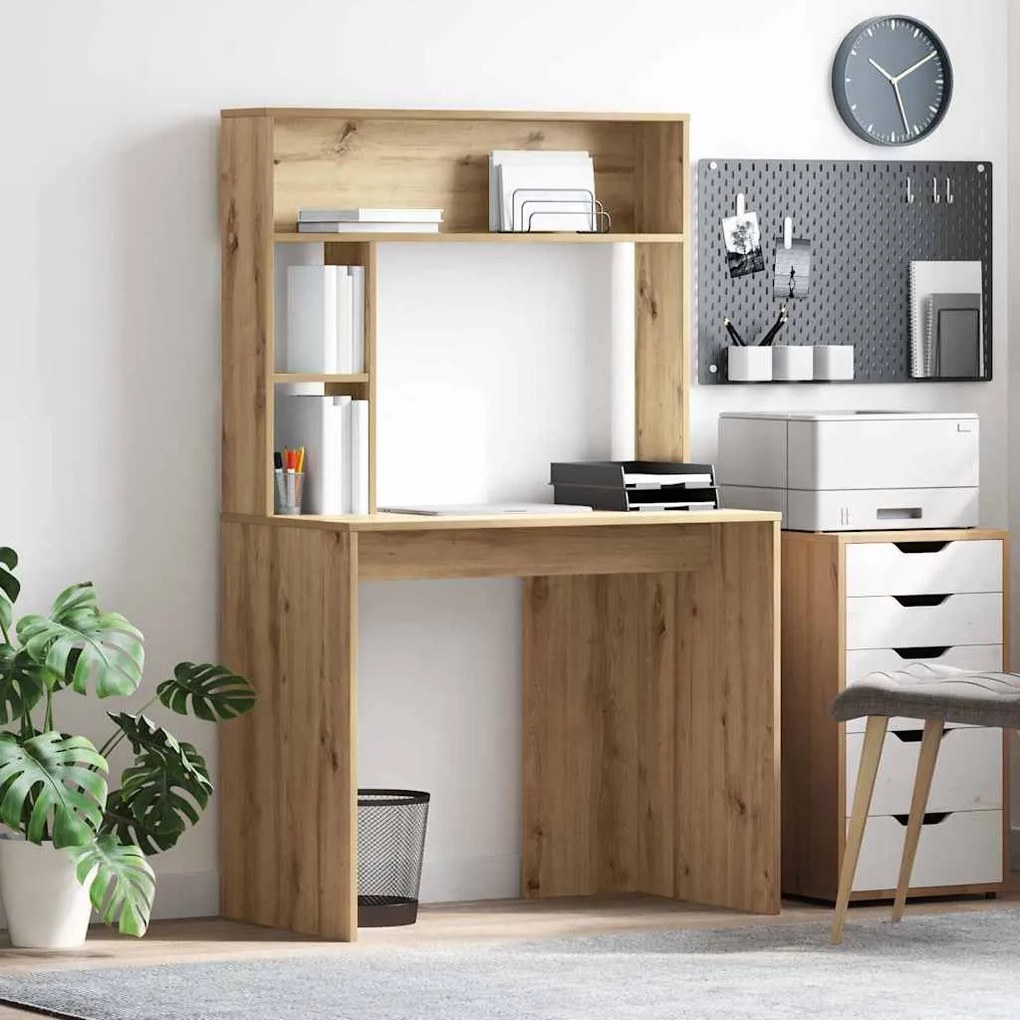 vidaXL Γραφείο artisan δρυς 91 x 50 x 149 εκ Επεξεργασμένο ξύλο