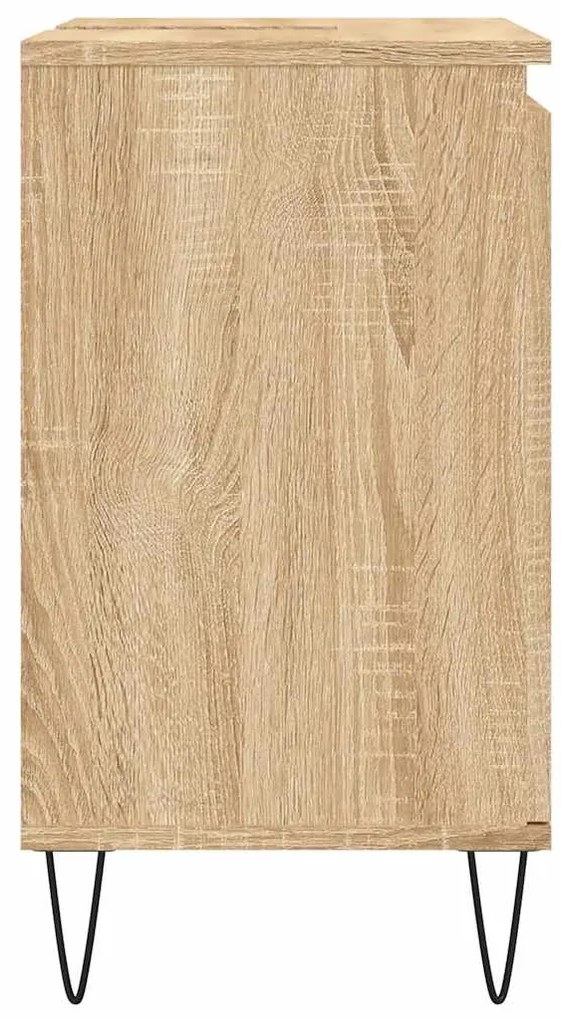 vidaXL Ντουλάπι Μπάνιου Sonoma Δρυς 58 x 33 x 60 εκ. από Επεξεργ. Ξύλο