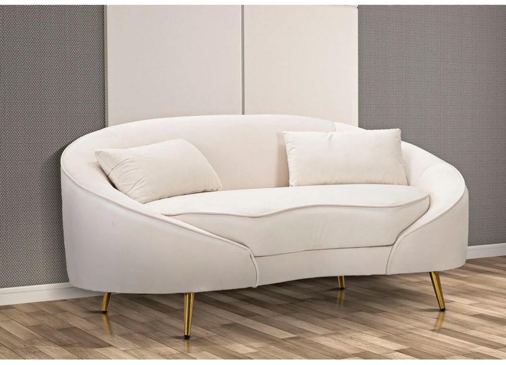 OSLO Διθέσιος Καναπές με Μαξιλάρια Μπεζ 148x84