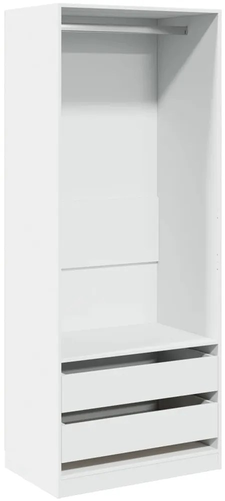 vidaXL Ντουλάπα Λευκή 80 x 50 x 200 εκ. από Επεξεργασμένο Ξύλο