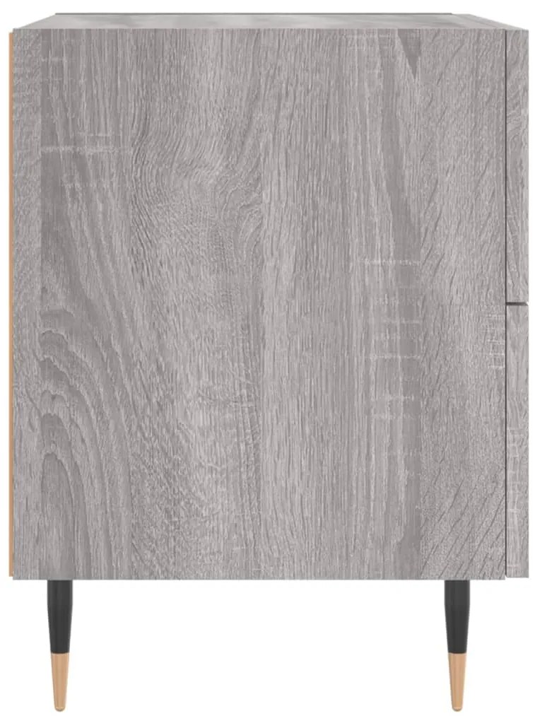 vidaXL Κομοδίνο Γκρι Sonoma 40 x 35 x 47,5 εκ. από Επεξεργασμένο Ξύλο