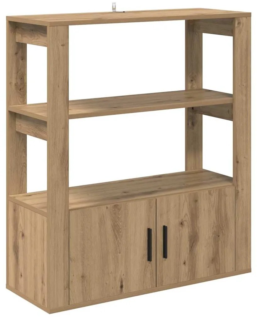 vidaXL Πλαϊνό γραφείο artisan δρυς 30 x 80 x 90 εκ Επεξεργασμένο ξύλο
