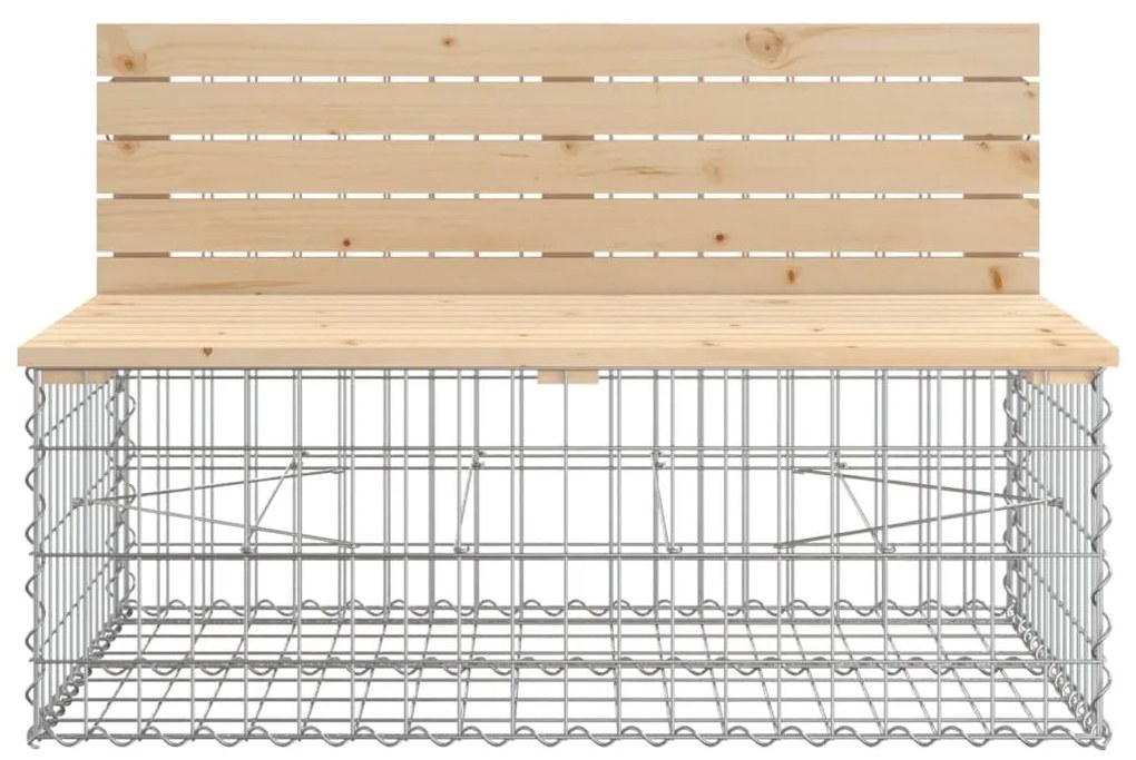 Παγκάκι Κήπου Συρματοκιβώτιο 103x70x65 εκ. Μασίφ Ξύλο Πεύκου - Καφέ