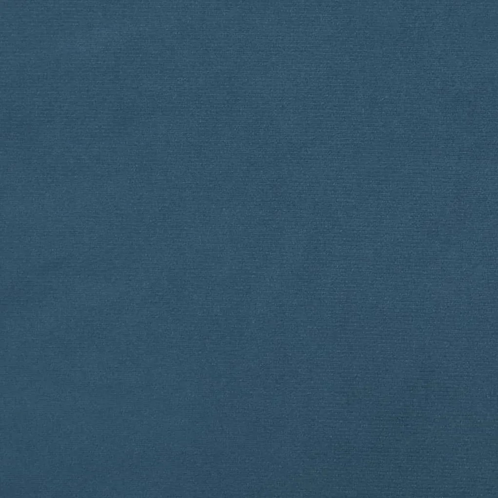 Στρώμα με Pocket Springs Σκούρο Μπλε 120x200x20 εκ. Βελούδινο - Μπλε
