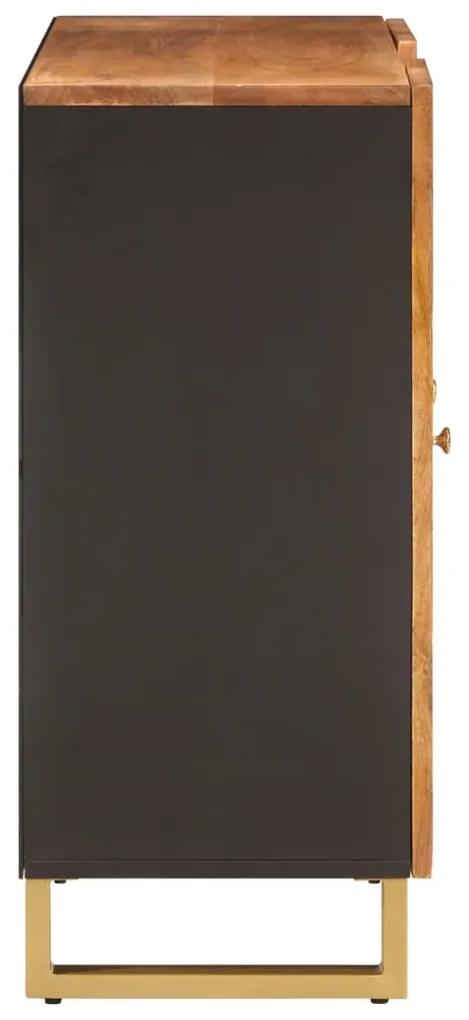 vidaXL Βοηθητικό Έπιπλο Καφέ/Μαύρο 90x33,5x75 εκ. Μασίφ Ξύλο Μάνγκο