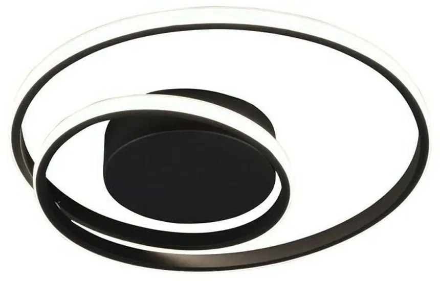 Φωτιστικό Οροφής - Πλαφονιέρα Zibal R62911132 22W Led Φ39cm 7cm Black Mat RL Lighting Metal
