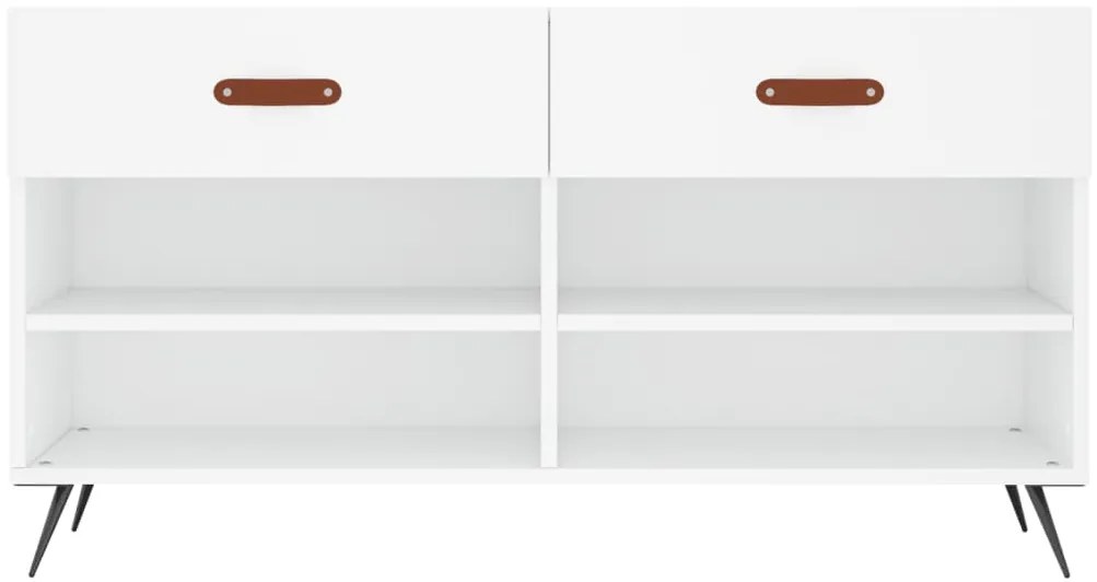 vidaXL Παπουτσοθήκη Λευκή 102 x 35 x 55 εκ. από Επεξεργασμένο Ξύλο