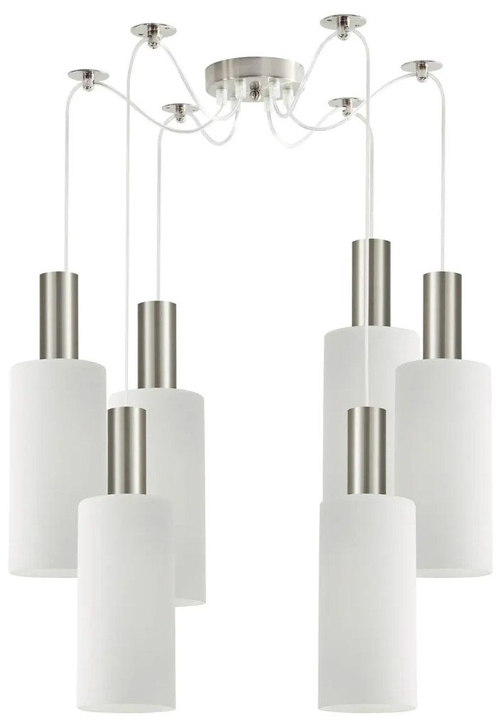Φωτιστικό Οροφής Πολύφωτο Homelighting 77-8471 Nickel/White