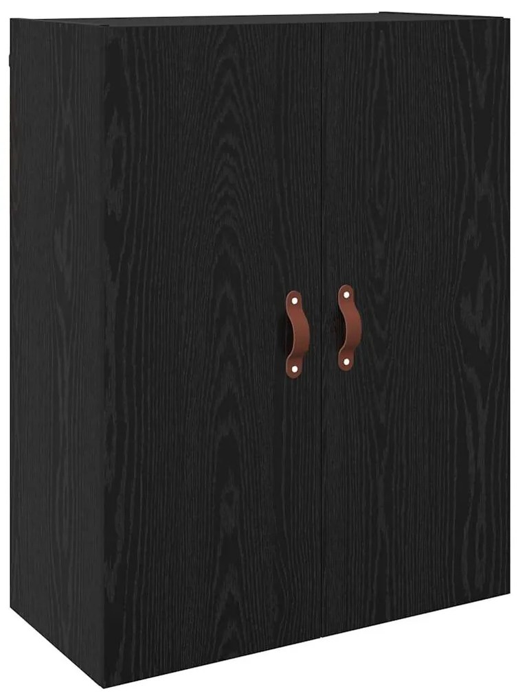 vidaXL Τοίχου Ντουλάπα Επιτοίχιο 2 pcs Μαύρη Οξυά 69,5 x 34 x 90 εκ.