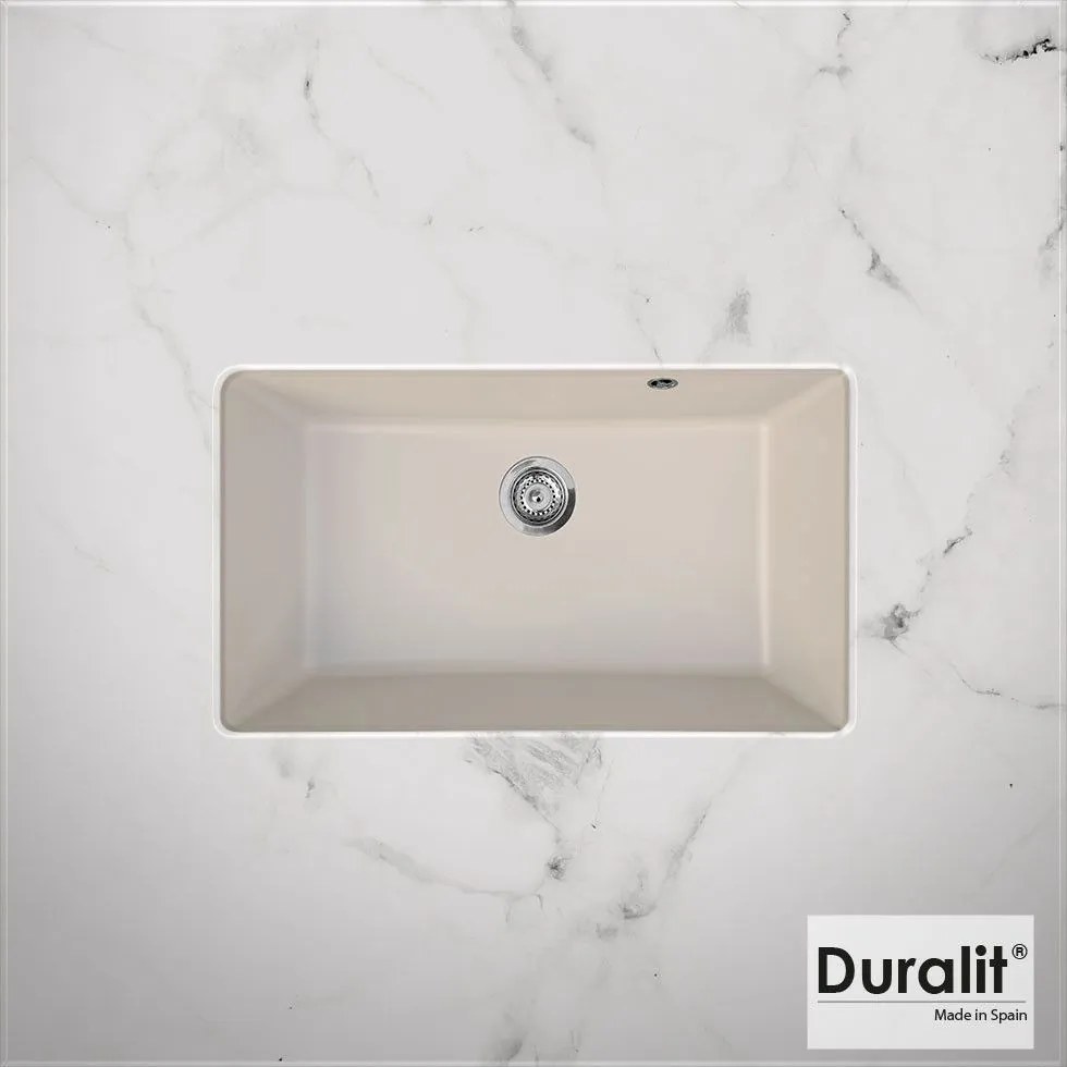 Duralit KZ075U Beige Avena Υποκαθήμενος Συνθετικός Νεροχύτης Με 1 Γούρνα 76x50 cm