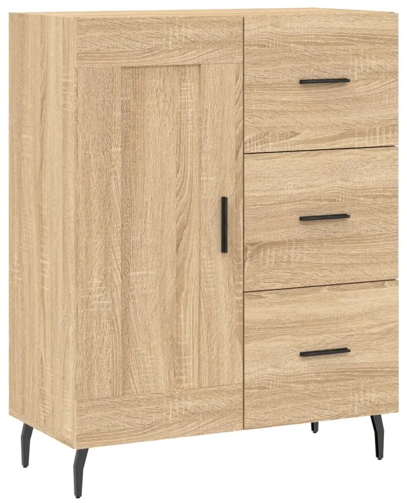 vidaXL Ντουλάπι Sonoma δρυς 69,5 x 34 x 180 εκ. από Επεξεργασμένο Ξύλο