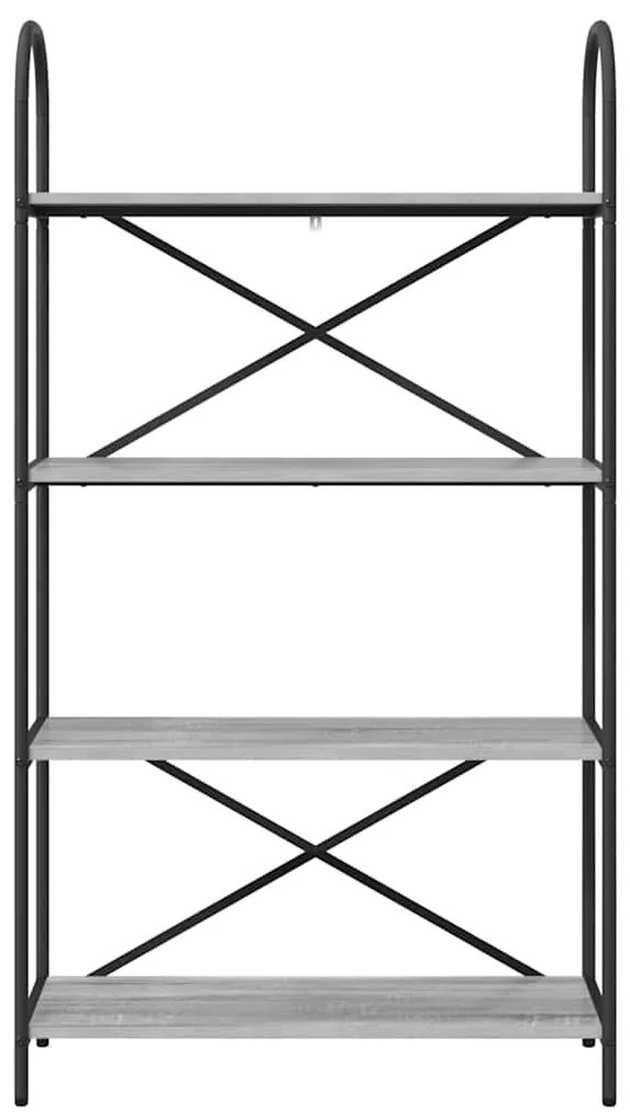 vidaXL Ράφι Βιβλίων Γκρι sonoma 80 x 30 x 146 εκ Επεξεργασμένο ξύλο