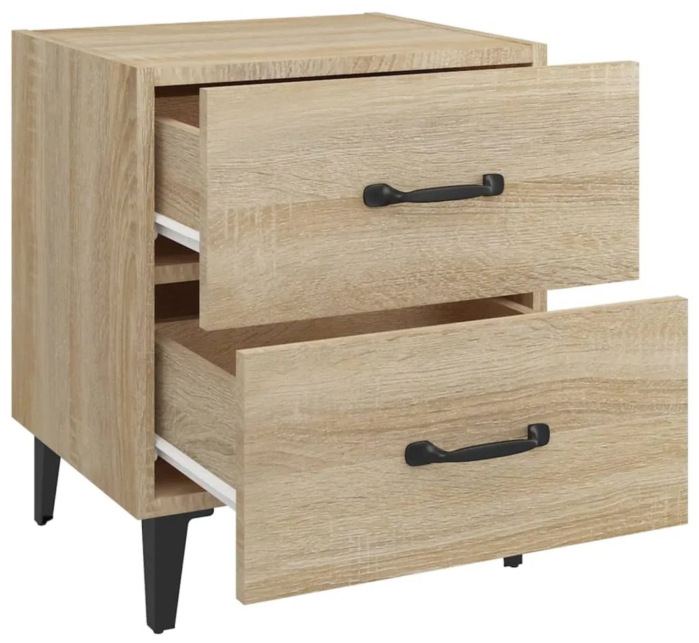 vidaXL Κομοδίνα 2 τεμ. Sonoma Δρυς 40 x 35 x 47,5 εκ.