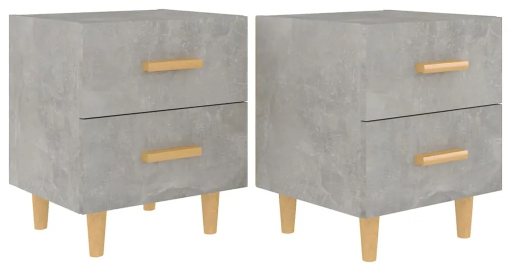 vidaXL Κομοδίνα 2 τεμ. Γκρι Σκυροδέματος 40 x 35 x 47,5 εκ.